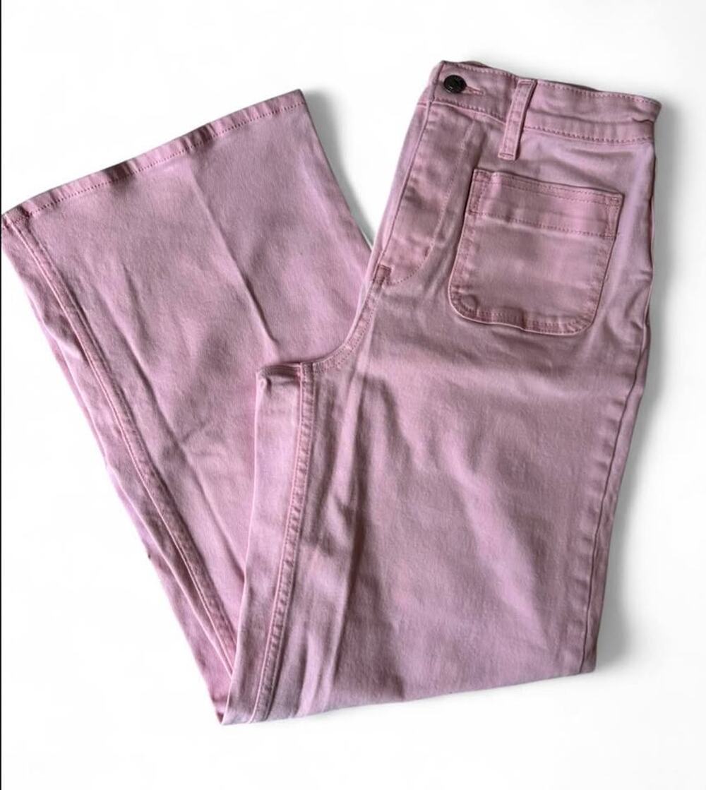Women's Free Assembly Pink Wide Leg Jeans Size 2